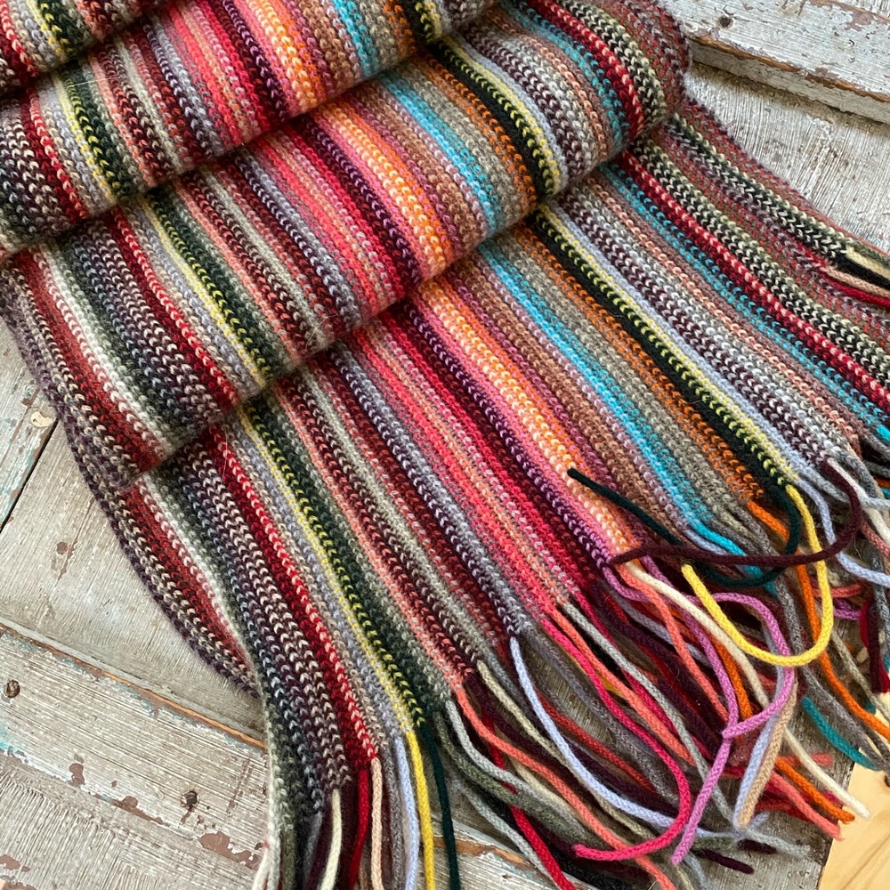 Colorful wool scarf